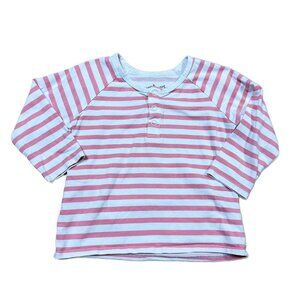 June & January Girls Pink & White Striped Long Sleeve Size 3T